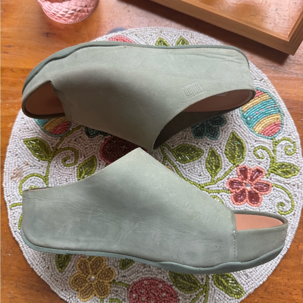 Fitflop Sage Green Mules